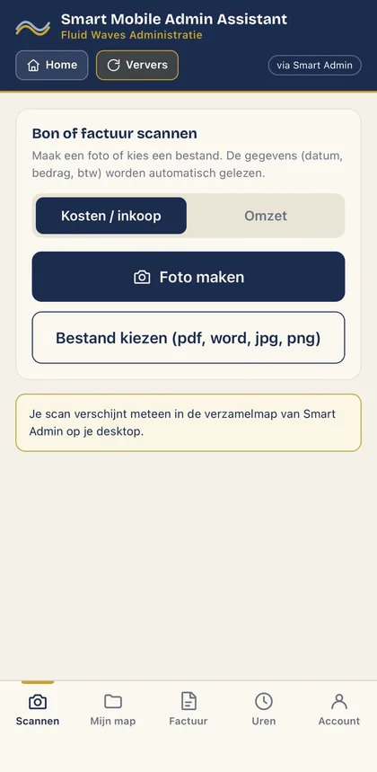 Scannen: foto maken of bestand kiezen
