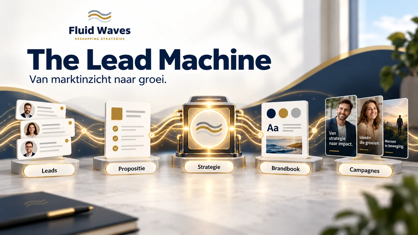 The Lead Machine: leads, propositie, strategie, brandbook en campagnes